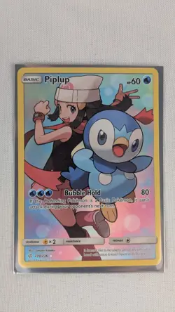 Pokemon TCG Card S&M Cosmic Eclipse - Piplup Secret Character Rare 239/236 - Image 1