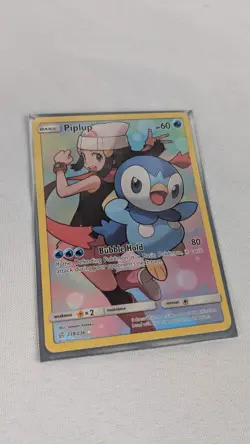Pokemon TCG Card S&M Cosmic Eclipse - Piplup Secret Character Rare 239/236 - Image 2