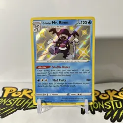 Pokemon TCG - Galarian Mr. Rime SV021/SV122 - Shiny Holo Rare Shining Fates - NM - Image 1