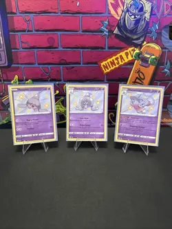 Pokemon TCG Hatenna Hattrem and Hatterene Shining Fates Shiny Vault Lot Of 3 NM - Image 1