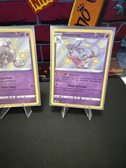 Pokemon TCG Hatenna Hattrem and Hatterene Shining Fates Shiny Vault Lot Of 3 NM - Image 4