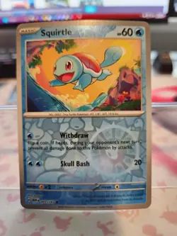 Pokemon TCG Squirtle 007/165 Reverse Holo Scarlet & Violet 151 NM - Image 1