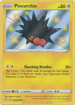 Pincurchin SV043/SV122 Shiny Holo Rare Shining Fates Pokemon TCG - Image 1