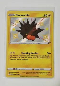 Pincurchin SV043/SV122 Shiny Holo Rare Shining Fates Pokemon TCG - Image 1