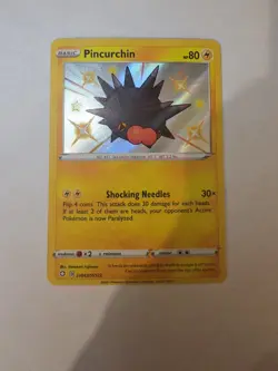 Pincurchin SV043/SV122 Pokemon TCG Shining Fates Shiny Vault Holo NM - Image 1
