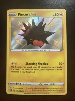 Pincurchin SV043/SV122 LP Pokemon TCG Sword & Shield Shining Fates - Image 1