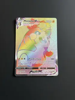 Morpeko VMAX Rainbow Secret Rare 204/202 Sword & Shield Pokemon TCG Near Mint - Image 1