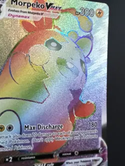 Morpeko VMAX Rainbow Secret Rare 204/202 Sword & Shield Pokemon TCG Near Mint - Image 3