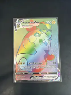 Pokemon TCG Morpeko VMAX 204/202 Rainbow Secret Rare Sword & Shield - Image 1