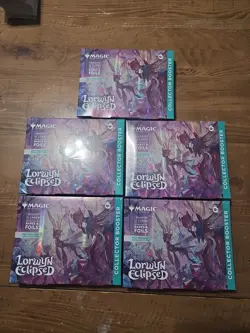(5) Magic:The Gathering Lorwyn Eclipsed Collector OMEGA Box Pack IN HAND - Image 1