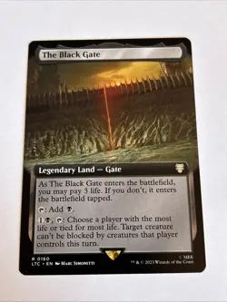 1x MTG The Black Gate (Extended Art) - Commander: The Lord of the Rings (LTC) - Image 1
