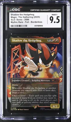 2025 MTG MAGIC SECRET LAIR SHADOW THE HEDGEHOG SONIC 2086 FOIL CGC 9.5 - Image 1