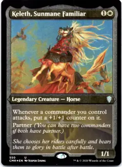 Keleth, Sunmane Familiar (Foil Etched) (Foil) Commander Legends, 550 NM - Image 1