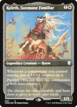 1x Keleth, Sunmane Familiar (Foil Etched) - NM - See Pic for Set - SPARROW MAGIC - Image 1