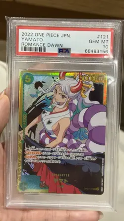 PSA 10 ONE PIECE YAMATO FULL ART ROMANCE DAWN OP01-121 SECRET RARE JPN - Image 1