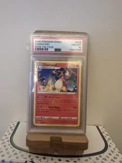 Pokemon Charizard 025/185 Vivid Voltage Non-Holo Rare Card PSA 10 Ace - Image 1