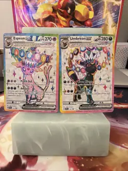 Pokemon Umbreon and Espeon Black Star Promo SVP175 SVP176 Figure Collection NM/M - Image 1