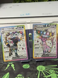 Pokemon Umbreon and Espeon Black Star Promo SVP175 SVP176 Figure Collection NM/M - Image 1