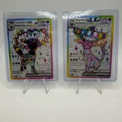 Pokemon Umbreon and Espeon Black Star Promo SVP175 SVP176 Figure Collection NM/M - Image 1