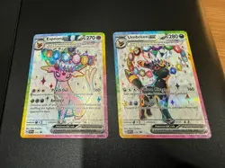 Pokemon Umbreon and Espeon Black Star Promo SVP175 SVP176 Figure Collection NM/M - Image 1