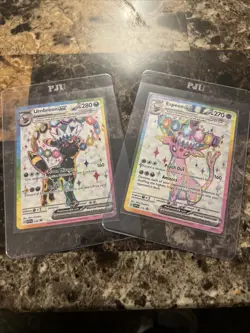 Pokemon Umbreon and Espeon Black Star Promo SVP175 SVP176 Figure Collection NM/M - Image 1
