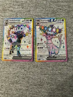 Pokemon Umbreon and Espeon Black Star Promo SVP175 SVP176 Figure Collection NM/M - Image 1