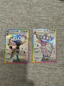 Pokemon Umbreon and Espeon Black Star Promo SVP175 SVP176 Figure Collection NM/M - Image 1