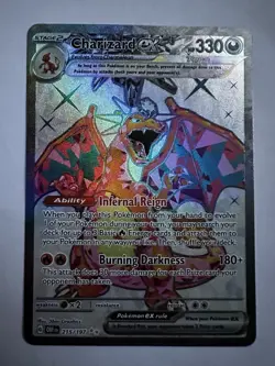 Pokemon Tcg Charizard Ex S+V Obsidian Flames Ultra Rare 215/197 English Nm - Image 1