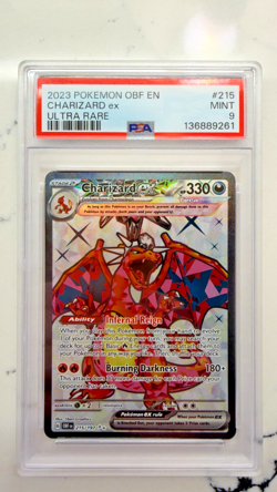 Charizard EX Ultra Rare Pokemon TCG PSA 9 MINT Obsidian Flames #215/197 (2023)🔥 - Image 3
