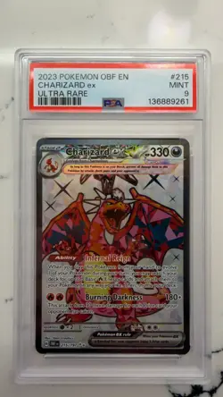 Charizard EX Ultra Rare Pokemon TCG PSA 9 MINT Obsidian Flames #215/197 (2023)🔥 - Image 4