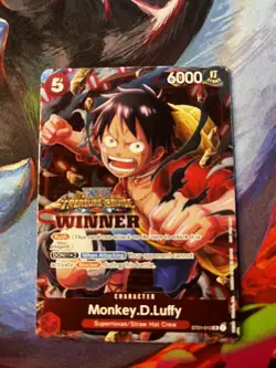 Monkey D. Luffy WINNER Anniversary Promo Alt Art ST01-012 One Piece TCG NM - Image 1