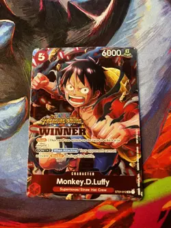 Monkey D. Luffy WINNER Anniversary Promo Alt Art ST01-012 One Piece TCG NM - Image 4