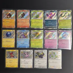 Lot of 14x Paldean Fates Shiny Bundle! Pokemon TCG Cards NM Slowbro, Jigglypuff - Image 1