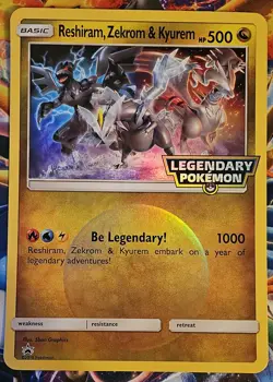 Reshiram Zekrom and Kyurem Jumbo Legendary Pokemon Card Promo - Image 1