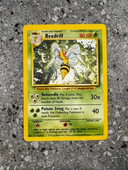 Pokemon TCG Cards Beedrill 17/102 Base Set Rare EXC - Image 1