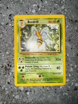 Pokemon TCG Cards Beedrill 17/102 Base Set Rare EXC - Image 3