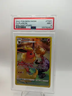 Pokemon - Flareon TG01 - Brilliant Stars - PSA 9 Graded - Image 1
