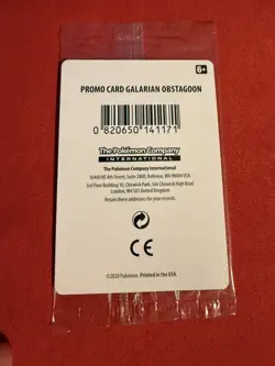*Sealed* Pokemon TCG Galarian Obstagoon Holo Sword & Shield Stamp Promo 119/202 - Image 2