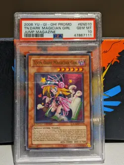 YuGiOh PSA 10 Toon Dark Magician Girl JUMP-EN010 Limited Edition GEM MINT - Image 1