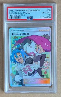 Pokemon TCG - Jessie and James Full Art 68/68 Hidden Fates - PSA 10 - Image 1