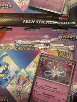 Pokemon TCG S&V Prismatic Evolutions Tech Sticker Collection Sylveon Edition X2 - Image 2