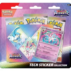 Pokemon TCG: Prismatic Evolutions Tech Sticker Collection - Sylveon [3 Packs] 196214112483 - Image 1