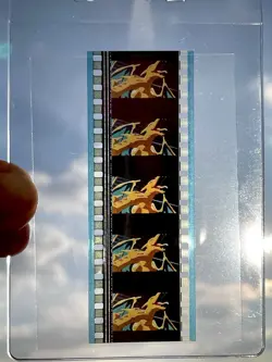 Pokemon 35mm Film Cell Strip The First Movie Mewtwo vs. Mew - CHARIZARD BATTLE - Image 1