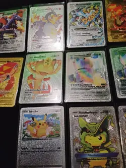 Pokemon TCG 17 Card Lot - Pikachu- Charizard - Ex Vx Gmax - Gold Foil - Image 5