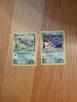 1st Editions Koga’s Ekans & Tangela 77-81/132 Gym Challenge WOTC Pokemon Card - Image 1