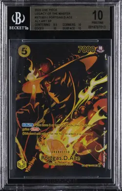 2025 ONE PIECE LEGACY OF THE MASTER ALT ART SP #OP13011 PORTGAS.D.ACE BGS 10 - Image 1