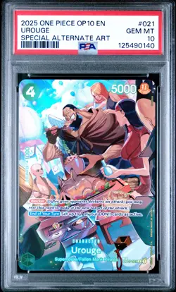 2025 ONE PIECE OP10-ROYAL BLOOD SPECIAL ALTERNATE ART #021 UROUGE PSA 10 - Image 1
