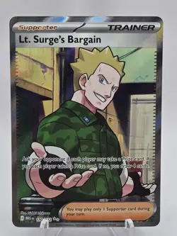 Pokemon Lt. Surge's Bargain 170/132 Me01: Mega Evolution Holo - Image 1