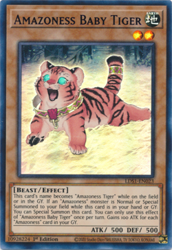 Amazoness Baby Tiger - LDS1-EN023 (Blue) Ultra Rare 1st Ed NM Yugioh - Image 1