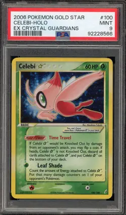 Pokemon Celebi Gold Star EX Crystal Guardians Holo Ultra Rare #100 PSA 9 Mint - Image 1
